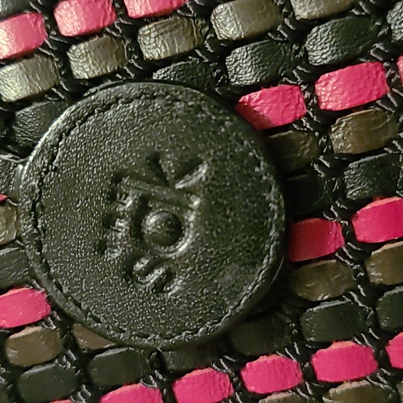 **HOST PICK** The SAK Red and Black Leather Shoulder Bag. - Picture 4 of 8